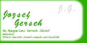 jozsef gersch business card